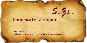 Sauerwein Zsombor névjegykártya